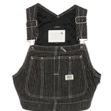 Top stile salopette in nero R13 - donna 