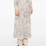 Gonna plissettata con paillettes in bianco Golden goose - donna 