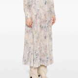 Gonna plissettata con paillettes in bianco Golden goose - donna 