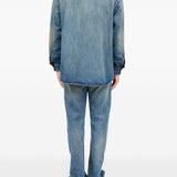 Camicia denim a maniche lunghe in blu Mm6 maison margiela - uomo 