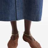 Ballerina in camoscio traforato in marrone Jil sander - donna 