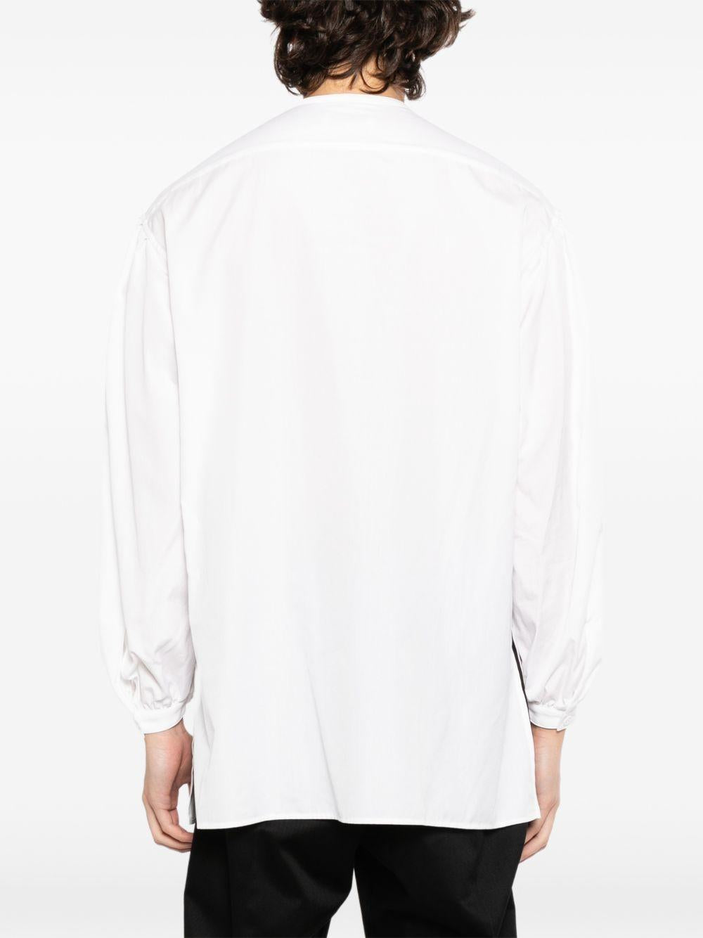 Camicia a maniche lunghe in cotone in bianco Yohji yamamoto - uomo 
