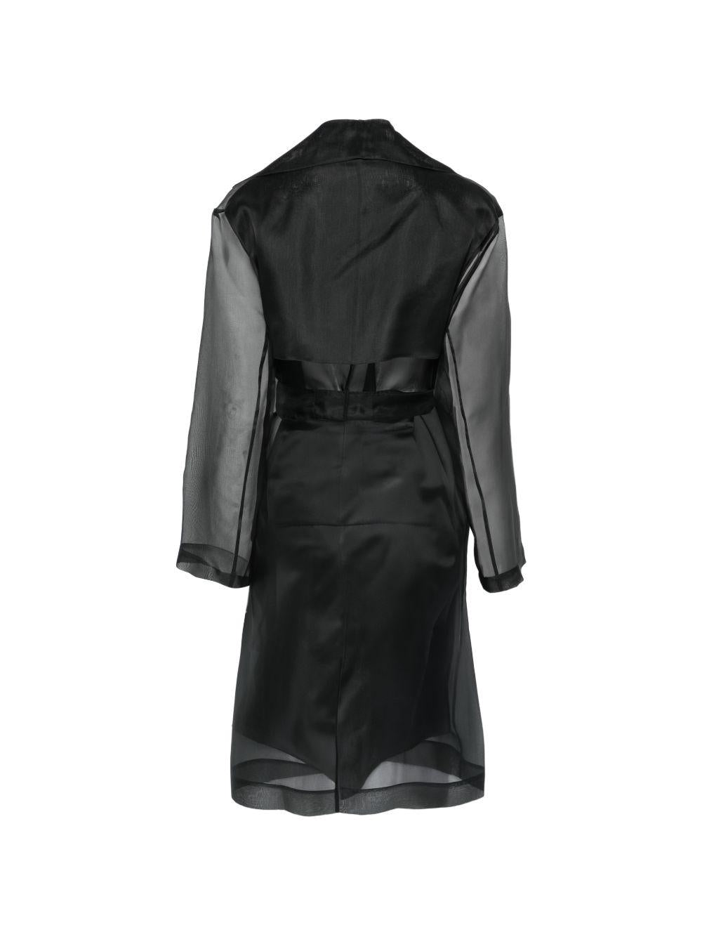 Cappotto trasparente con cintura in nero Antonelli - donna 