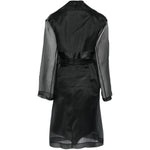Cappotto trasparente con cintura in nero Antonelli - donna 