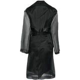 Cappotto trasparente con cintura in nero Antonelli - donna 