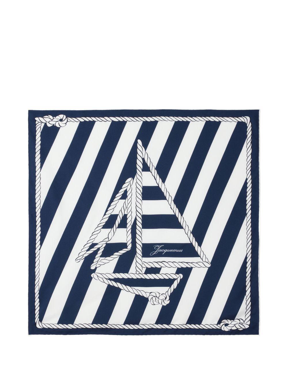 Foulard le foulard bateau corde in blu Jacquemus - unisex 