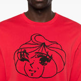 T-shirt a manica lunga stampata in rosso Simone rocha - uomo 