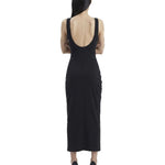 Abito midi in cotone opaque in nero Wardrobe NYC - donna 