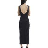 Abito midi in cotone opaque in nero Wardrobe NYC - donna 