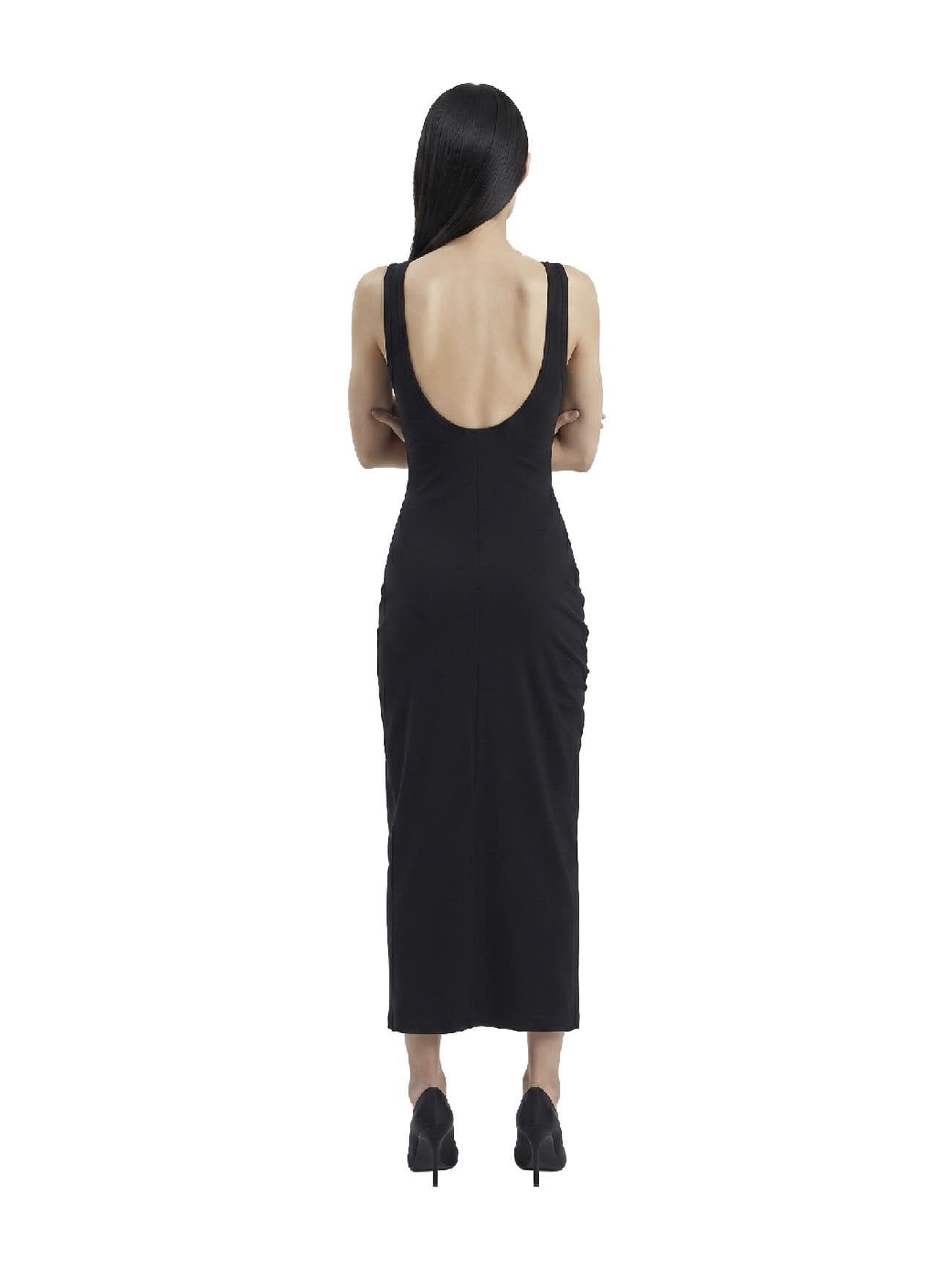 Abito midi in cotone opaque in nero Wardrobe NYC - donna 