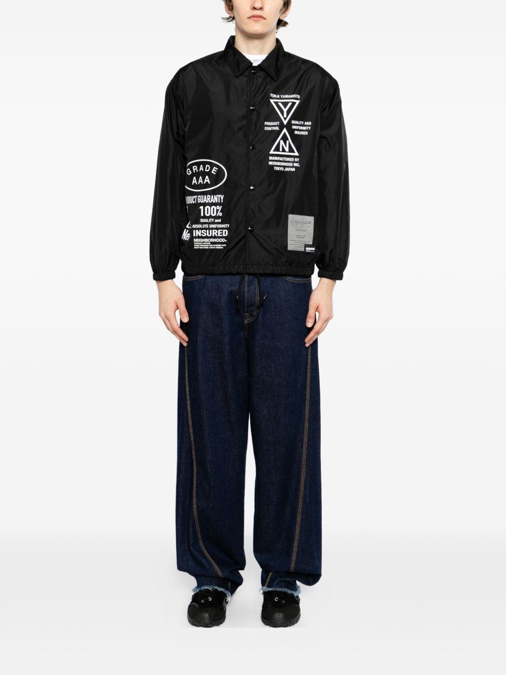 Giacca con logo in nero Yohji yamamoto - uomo 