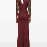 Abito lungo girocollo in marrone Aya Muse - donna 