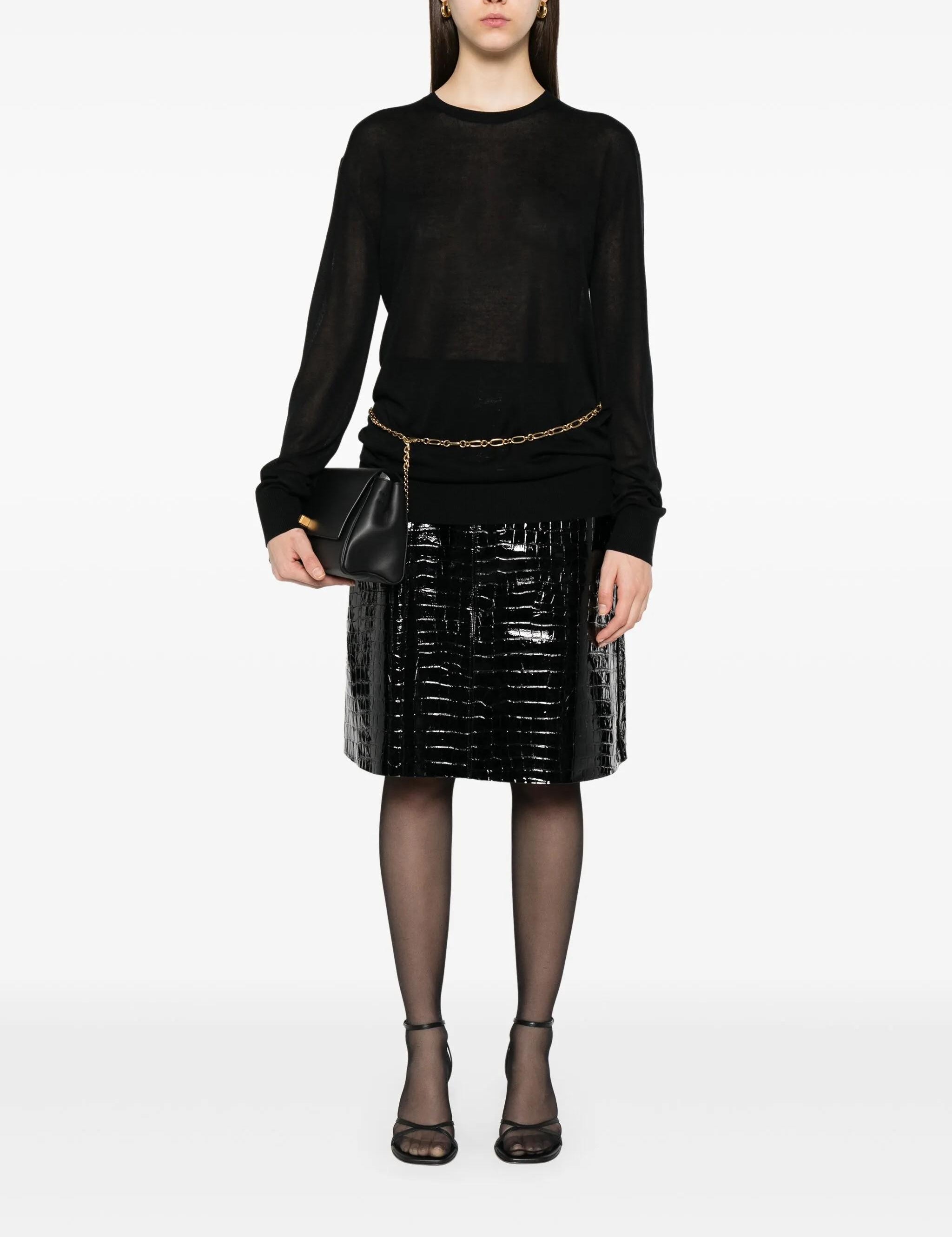 Maglione a girocollo in nero Toteme - donna 
