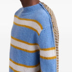 Maglione a righe in celeste Marni - uomo 