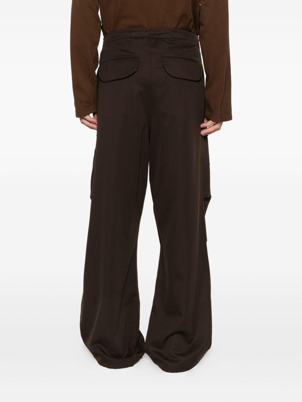 Pantaloni cargo con coulisse in marrone Entire studios - unisex 