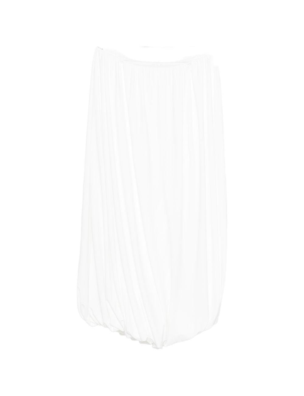 Gonna midi arricciata in bianco Norma kamali - donna 