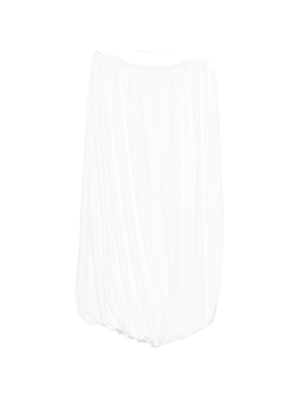 Gonna midi arricciata in bianco Norma kamali - donna 