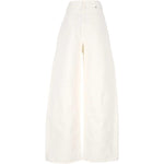 Jeans a gamba ampia in bianco Golden goose - donna 
