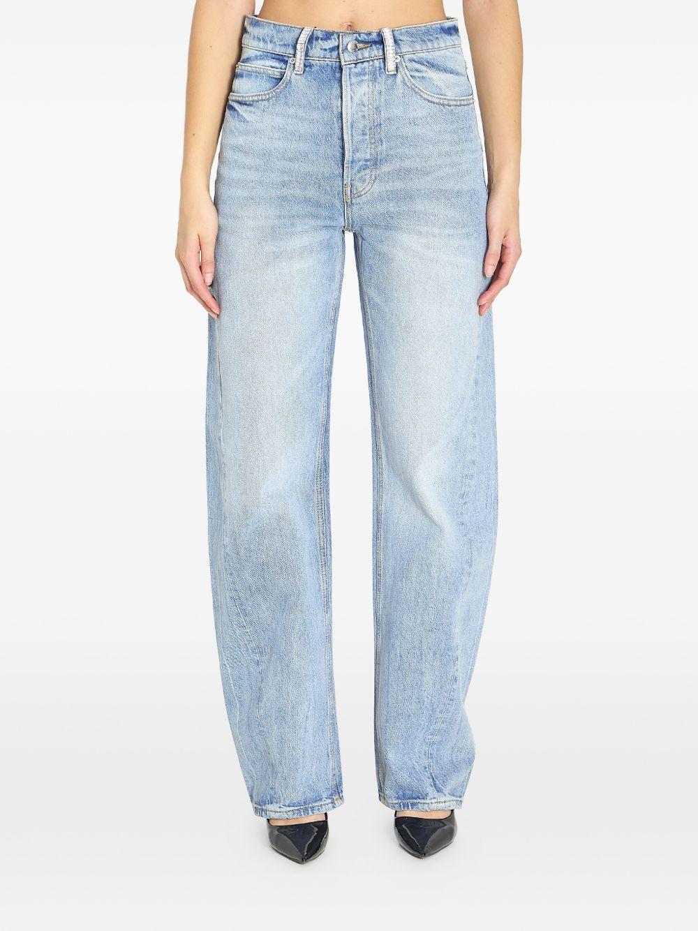 Jeans con strass in blu Alexander wang  - donna 