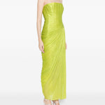 Abito midi senza spalline ruby in verde Maria lucia hohan - donna 