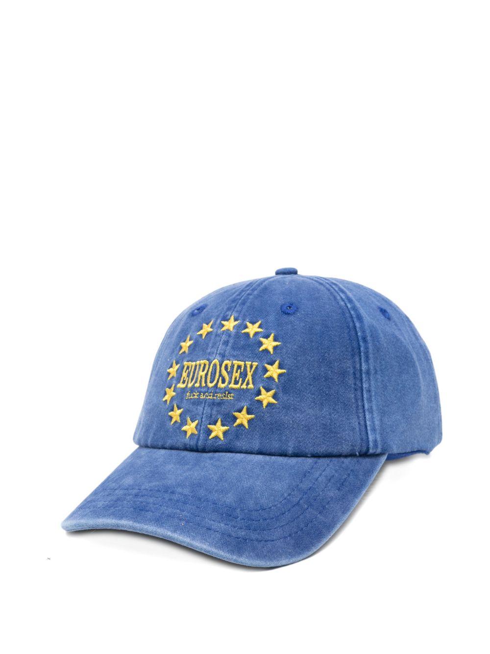 Cappello da baseball con ricamo a stella in blu Carne bollente - uomo 