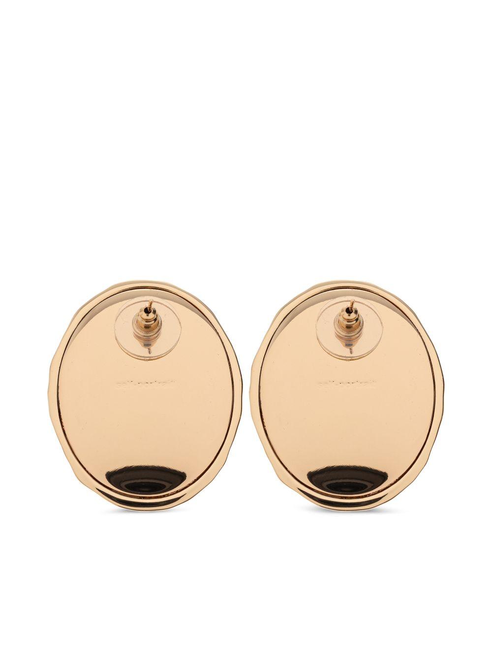 Orecchini con cristalli in oro Self-portrait - donna 