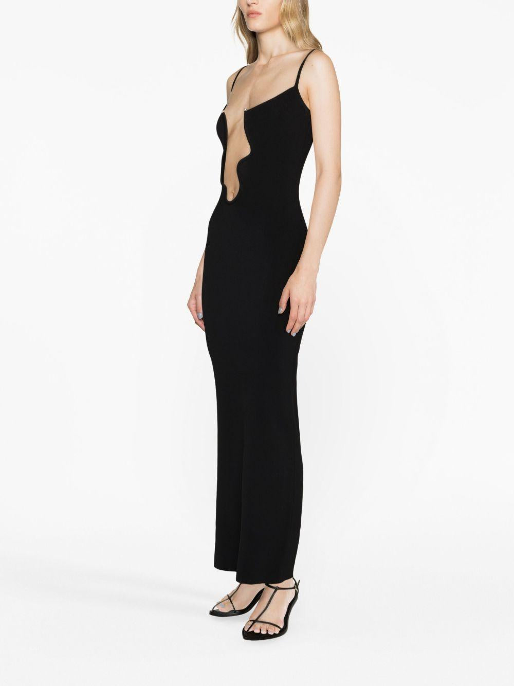Abito lungo Salacia con scollo a V in nero Christopher esber - donna 