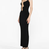 Abito lungo Salacia con scollo a V in nero Christopher esber - donna 