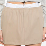 Minigonna con coulisse in vita in beige Alexander wang - donna 