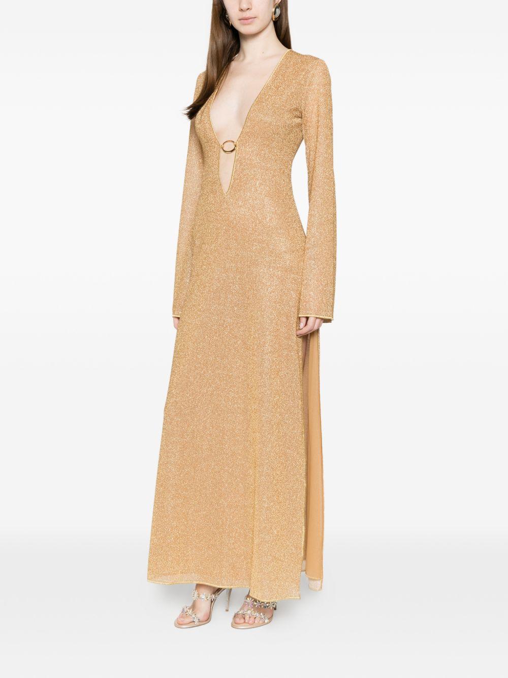 Abito Lungo Lumière  in oro Oséree - donna 