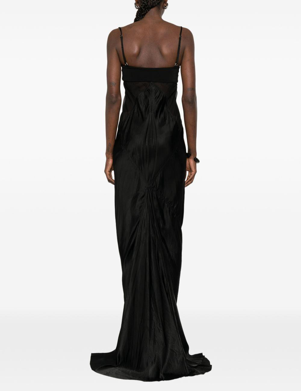Abito combo slip in nero Rick Owens - donna 
