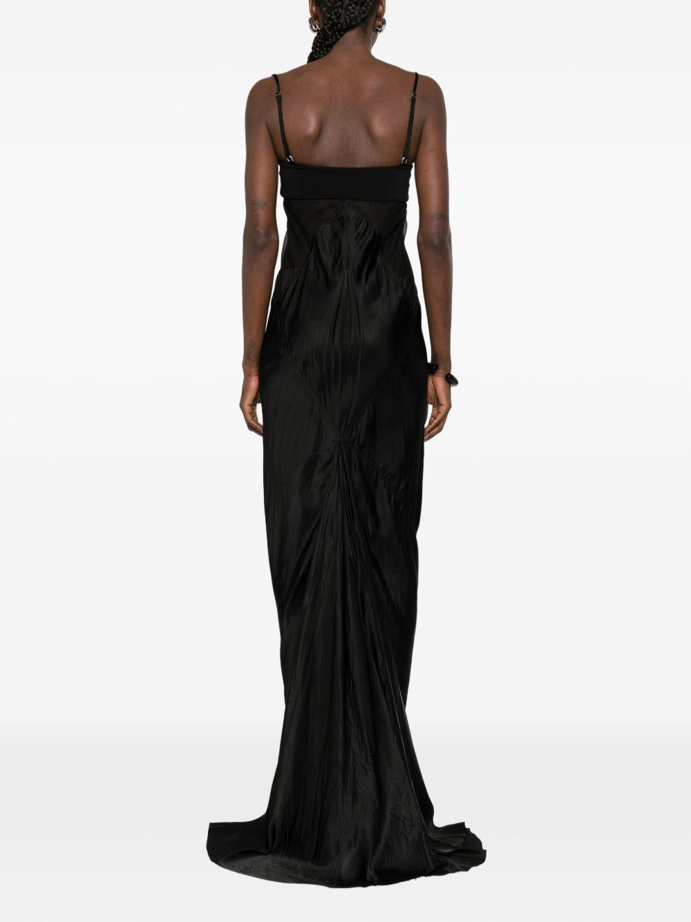 Abito combo slip in nero Rick Owens - donna 