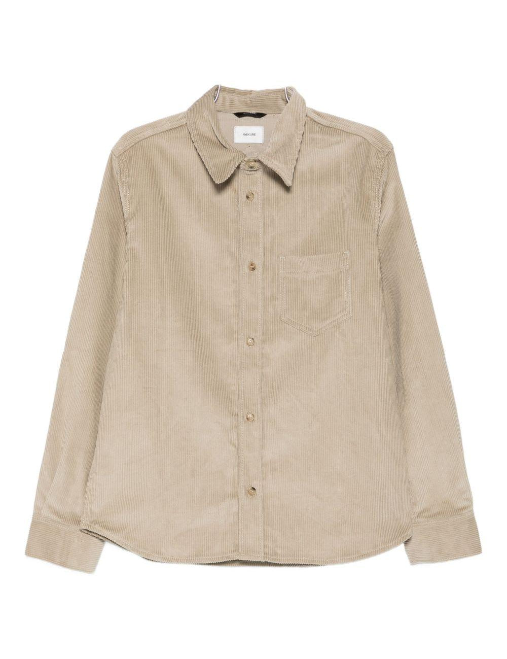 Camicia a coste in beige Haikure - uomo 