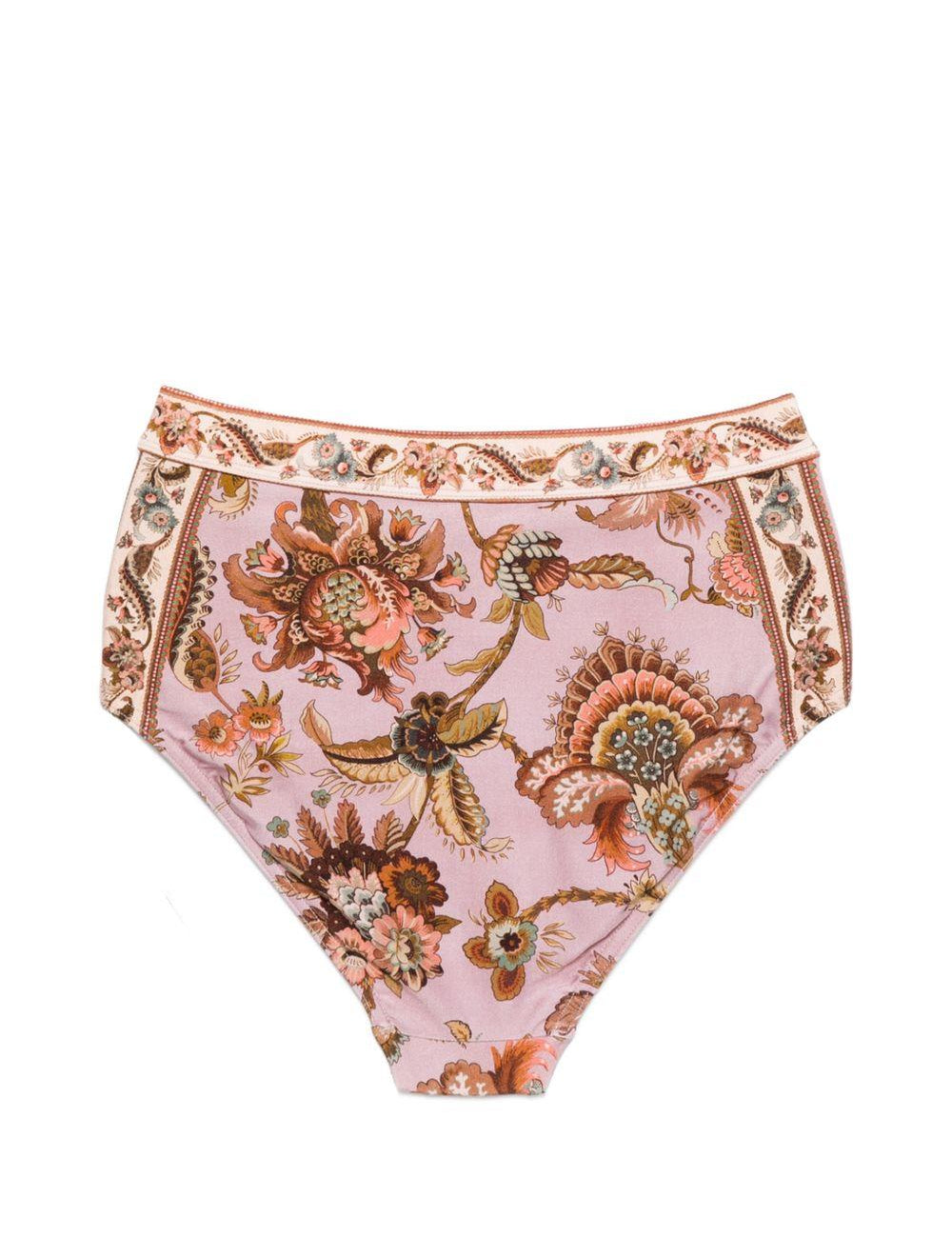 Slip bikini a vita alta Aster in rosa 