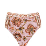 Slip bikini a vita alta Aster in rosa 