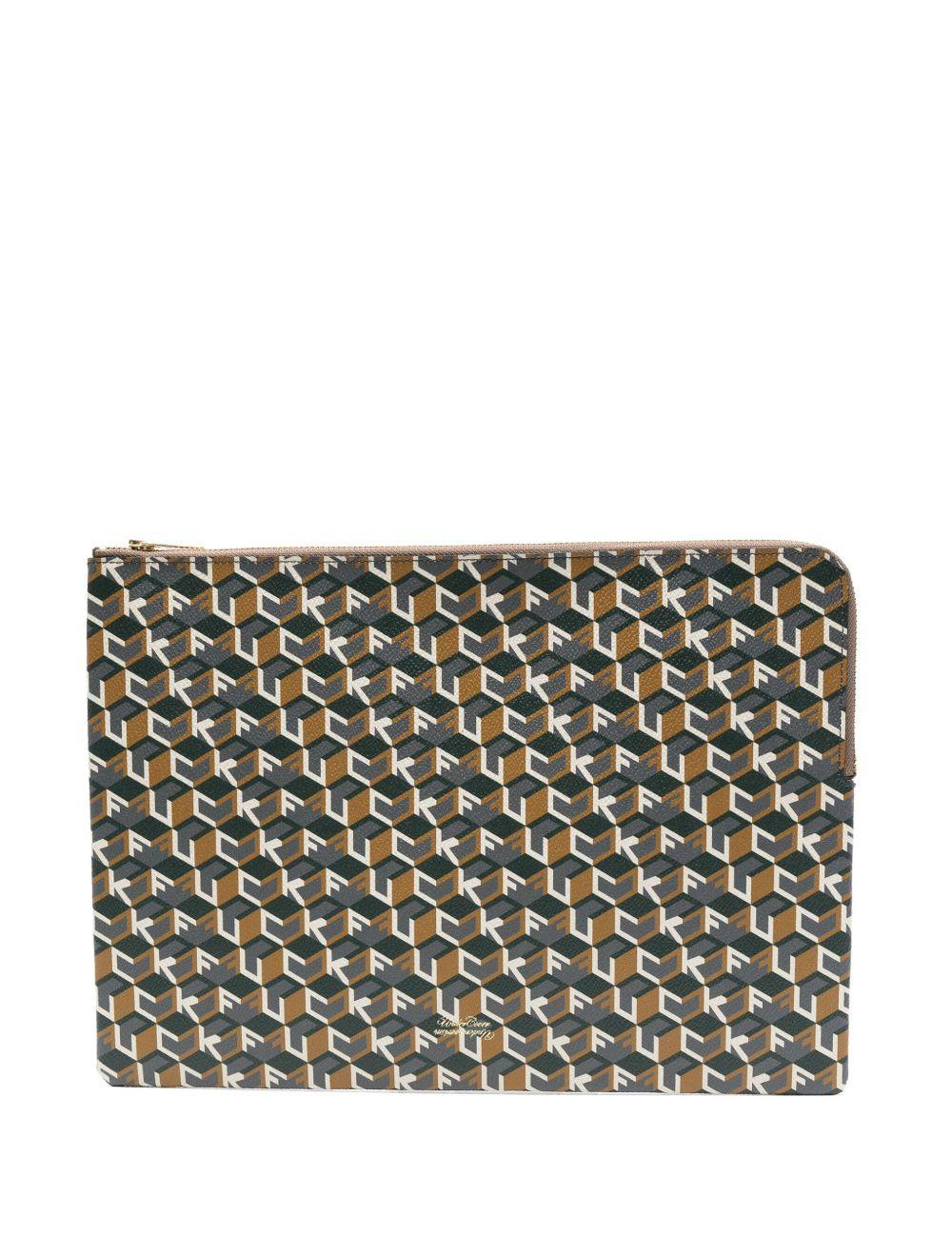 Clutch con stampa multicolore 