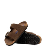 Sandali Arizona in pelle scamosciata con fibbia in marrone Birkenstock - unisex 