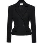 Blazer doppiopetto aderente in nero Magda butrym - donna 