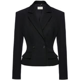 Blazer doppiopetto aderente in nero Magda butrym - donna 