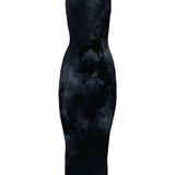 Abito con fantasia tie dye in blu Wolford - donna 