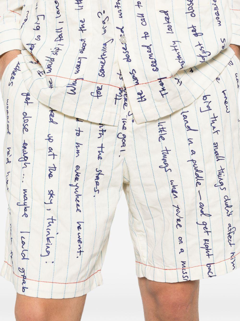 Pantaloncini a righe in bianco Kidsuper - uomo 