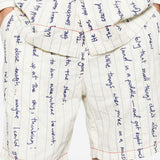 Pantaloncini a righe in bianco Kidsuper - uomo 