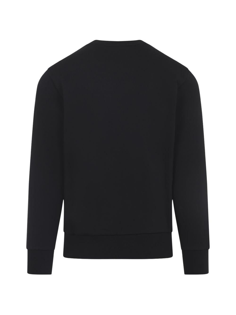 Felpa con logo in cotone in nero Moncler - uomo 