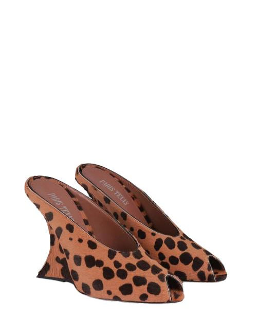 Mules con stampa nimalier Nina in marrone Paris Texas - donna 