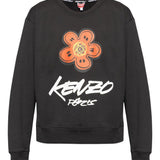 Felpa con stampa floreale Boke in nero Kenzo - uomo 