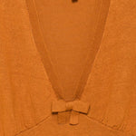 Canotta in maglia con dettaglio a fiocco in arancione Shushu/tong - donna 