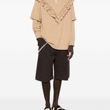 Polo con dettagli a volant in beige Simone rocha - uomo 