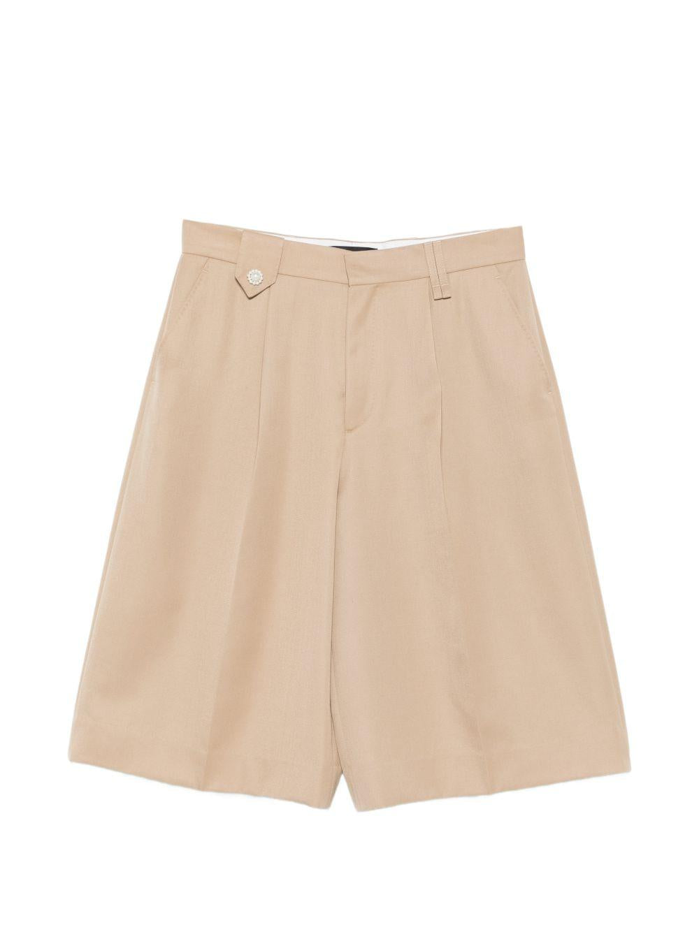 Shorts con dettaglio a bottone in beige Simone rocha - donna 