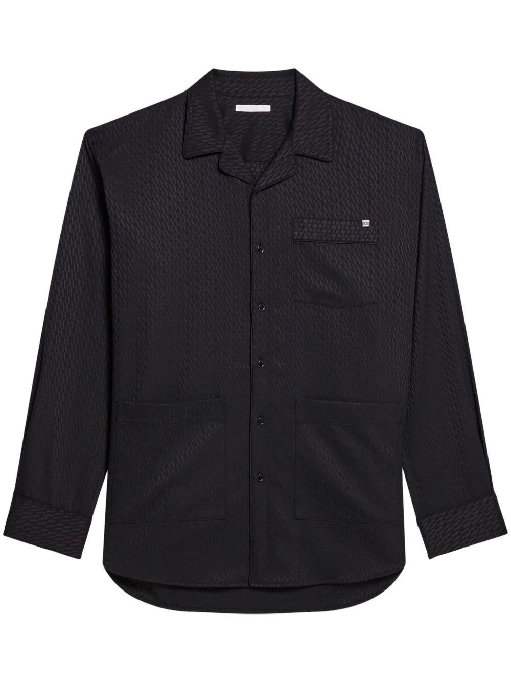 Camicia con stampa geometrica in nero Helmut lang - uomo 