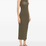 Abito con dettaglio all'uncinetto in verde khaki Magda Butrym - donna 